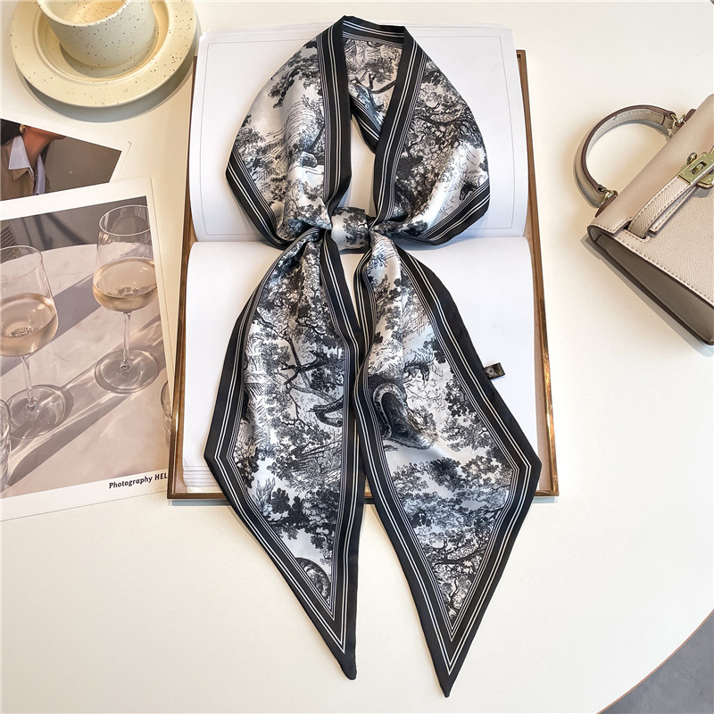 Luxury Bags China - Luxe lange sjaal, dunne haarbandjes, dames