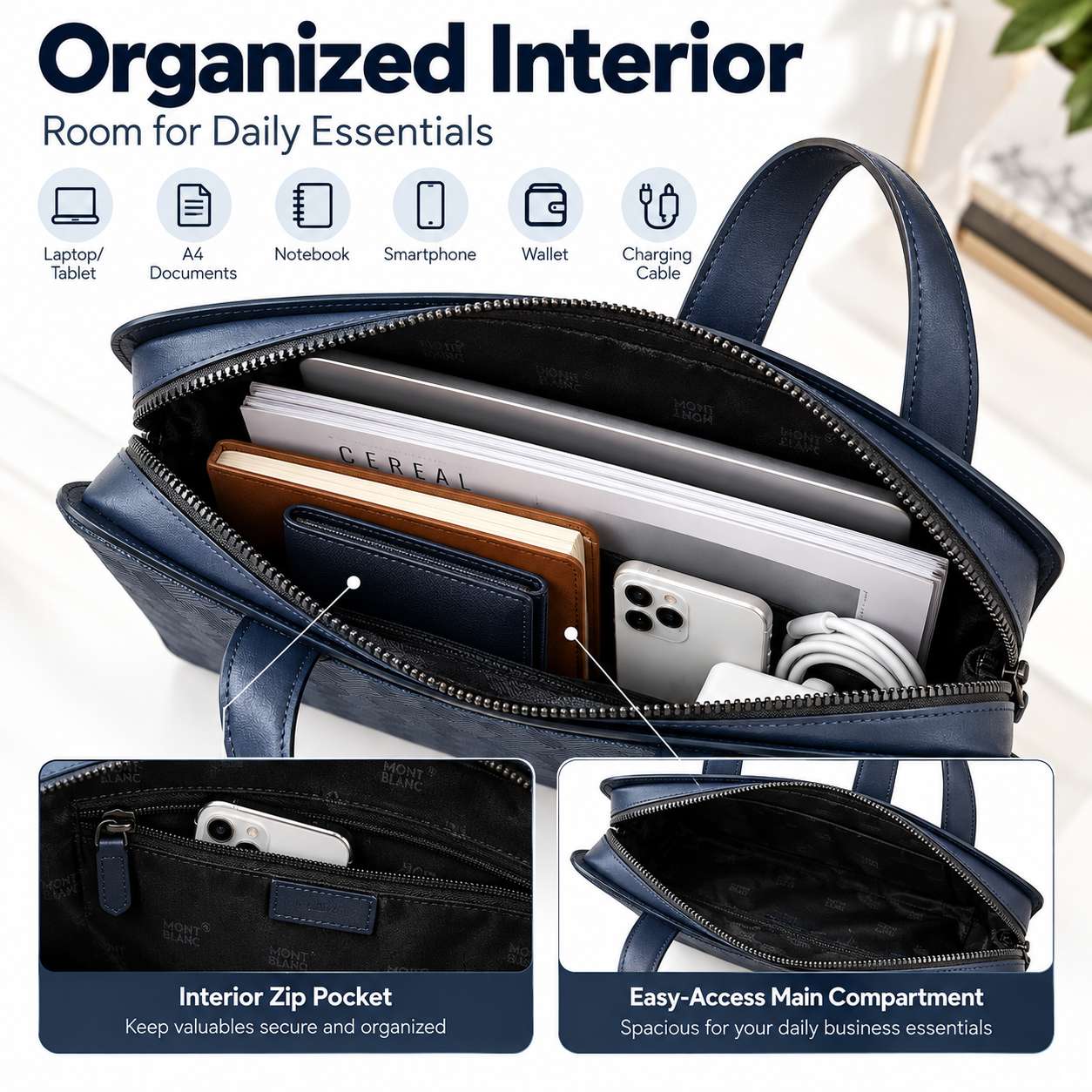 Luxe, slanke herenaktetas van  - Luxury Bags Tote recensie en prijs