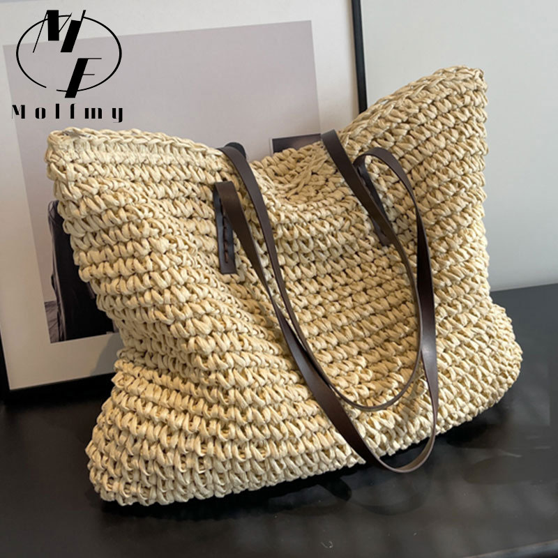 Strooien geweven draagtassen,  - Luxury Bags Tote recensie en prijs