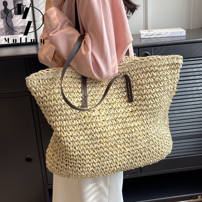 Strooien geweven draagtassen,  - Luxury Bags Tote recensie en prijs